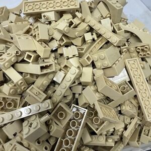 LEGO Tan Bricks Plates & More Bulk Lot –2lb 0.4oz Bag Sorted by Color